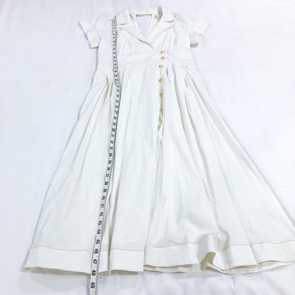 Anthropologie Maeve Poplin Midi Shirt Dress 8 - Picture 11 of 12